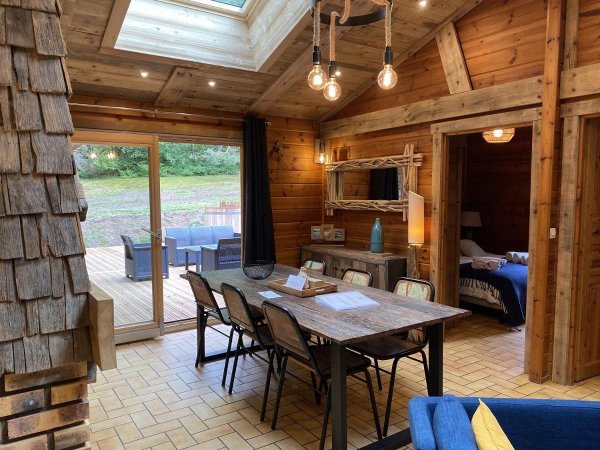 Le Fishing Lodge Chalet En Bois Avec Bain Nordique ラ・ブレス エクステリア 写真